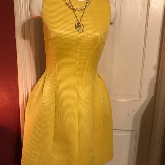 Calvin Klein casual yellow dress, size: 6 - Picture 7 of 17